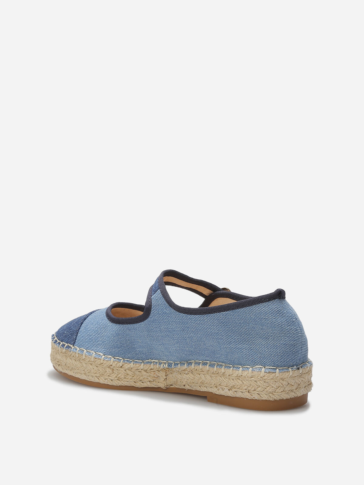 Espadrilles en denim avec bride- Bleu