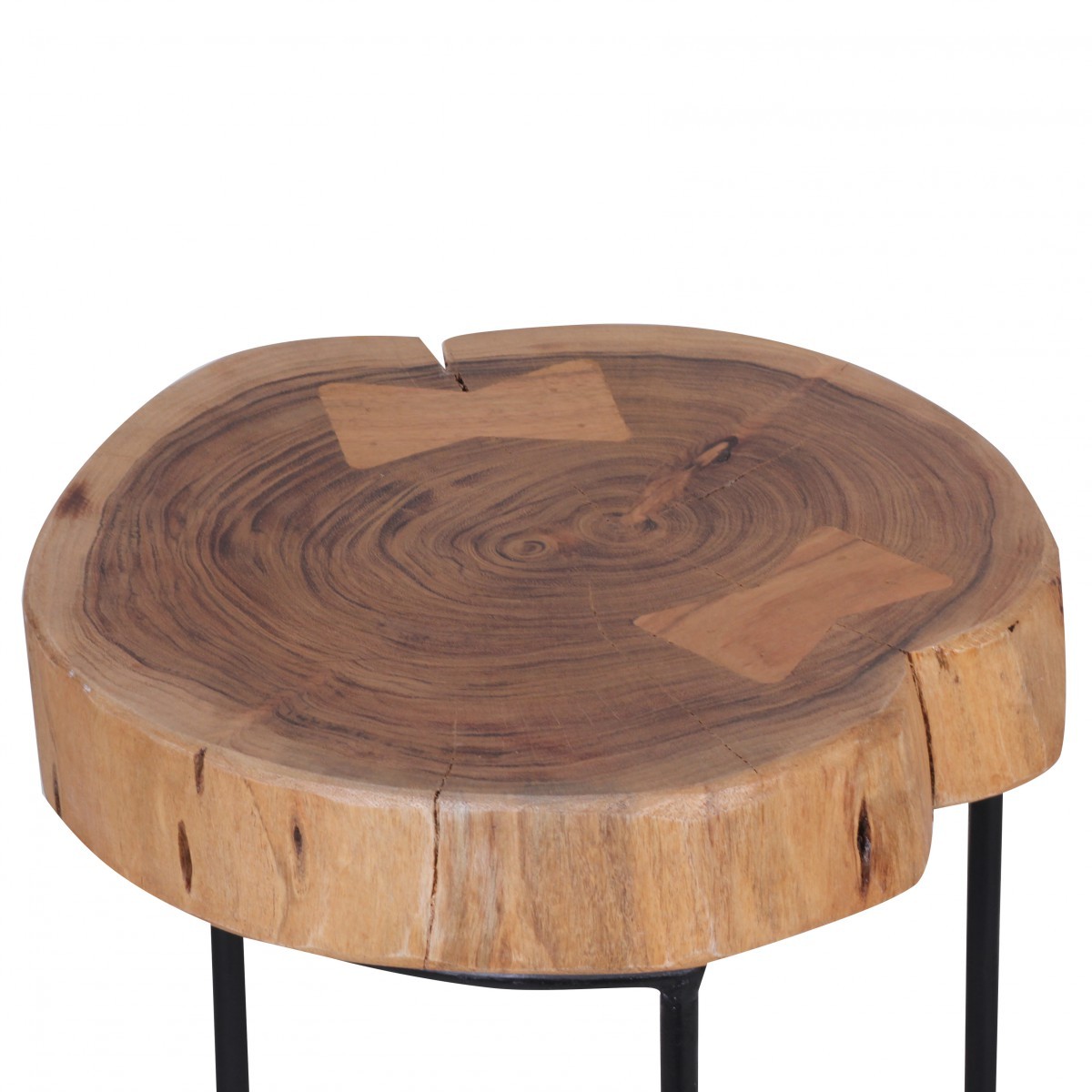 Beistelltisch - klar lackiert - Akazie massiv - 28 cm breit