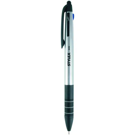 Stylex Touch-Pen, 2 in 1, 3-Farb-Kugelschreiber, farbig sortiert