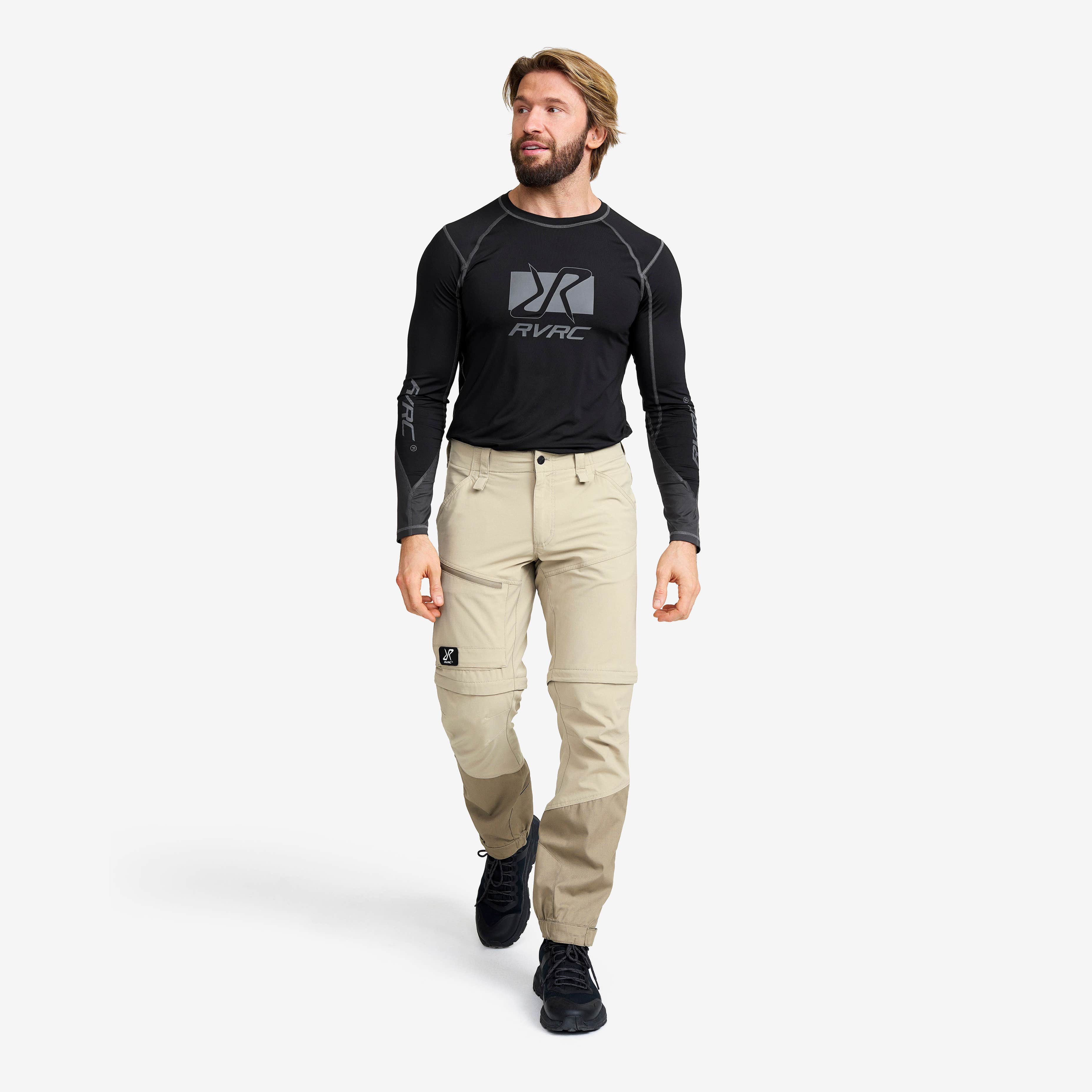 Range Pro Stretch Zip-off Pants Herre Aluminium/Brindle