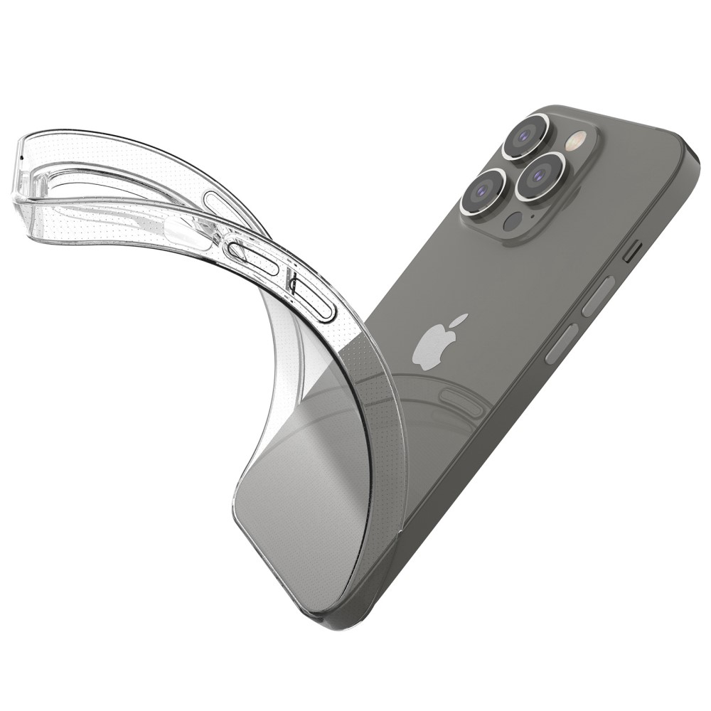 iPhone 14 Pro Gummi Case Hülle Slim Design 1.0 mm - Transparent