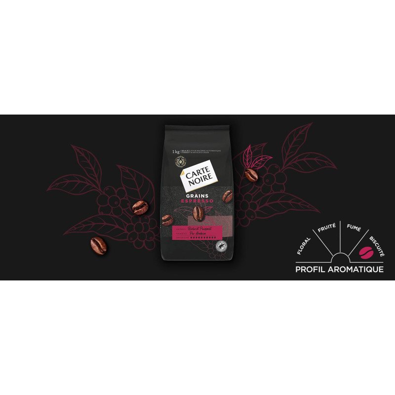 Café en grains Carte Noire Espresso 100 % Arabica - paquet de 1 kg