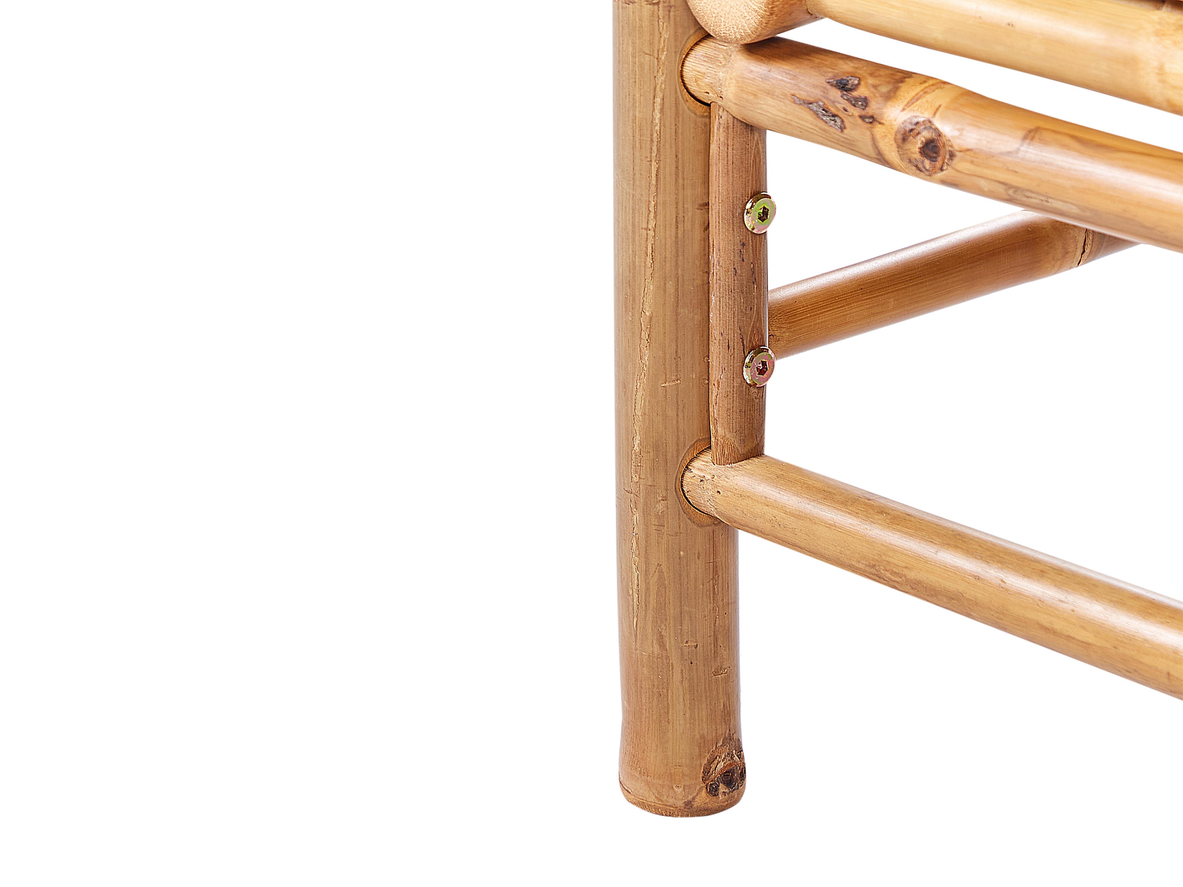 Tuin hoekloungeset met tafel 5-zits CERRETO linkszijdig Bamboehout Taupe