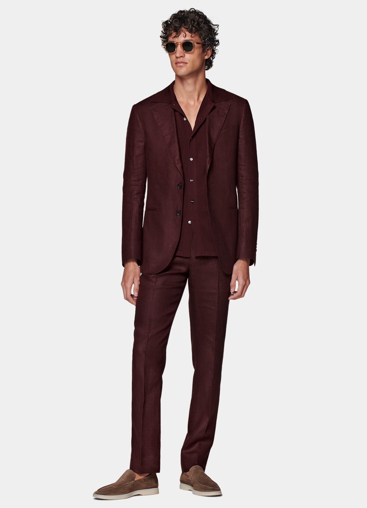 Costume Havana coupe Tailored bordeaux
