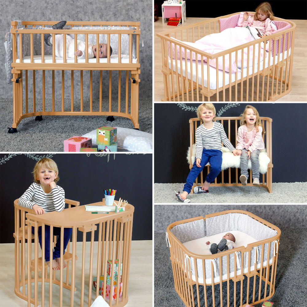 babybay Kinderbett-Umbausatz passend für Modell Original, weiß lackiert
