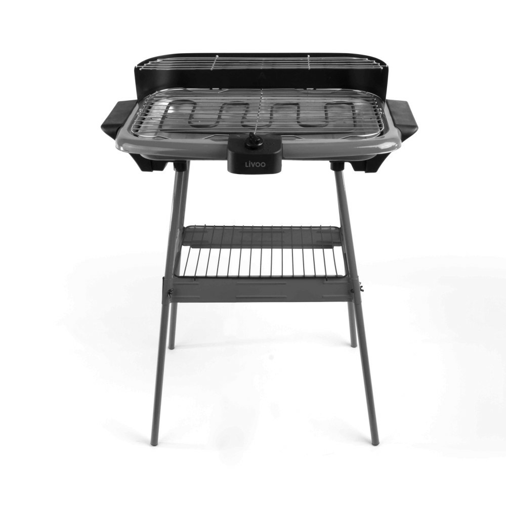 Barbecue sur pieds et gril de table électrique gris