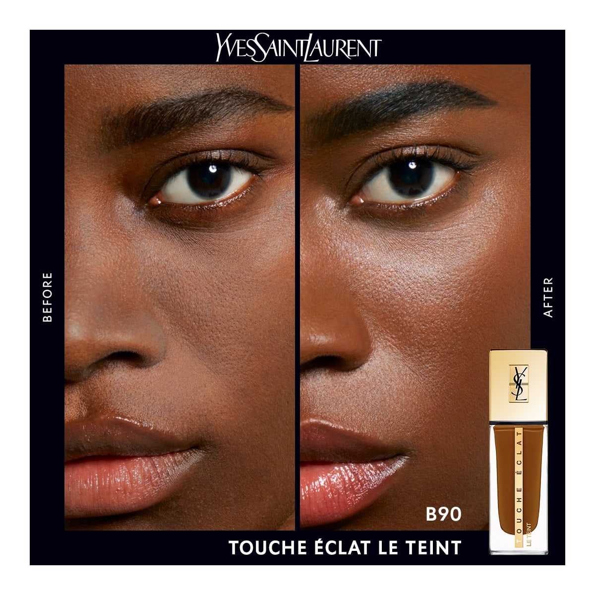 YVES SAINT LAURENT Touche Éclat Le Teint Fond de teint hydratant &  tenue 24H, naturel &  lumineux