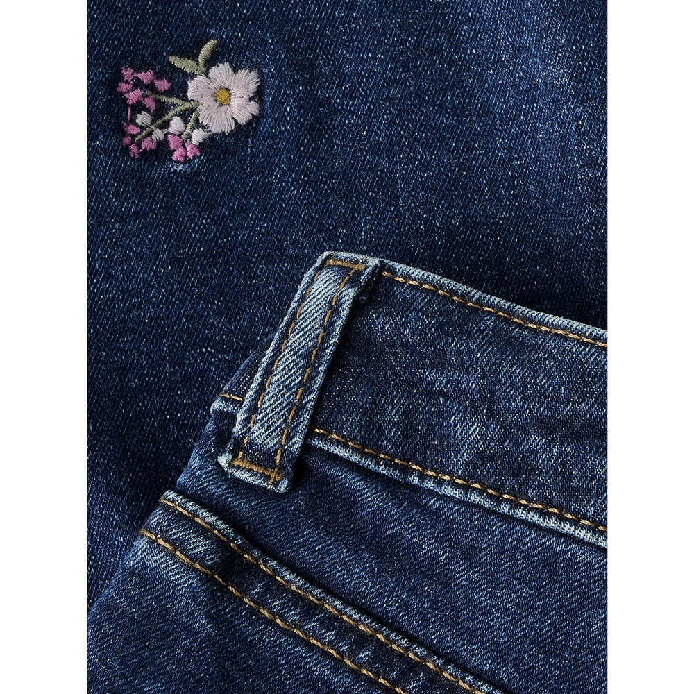 Køb Name It Denim Blue Emb Nmfbella Mom Emb Jeans 1224-Fr Noos