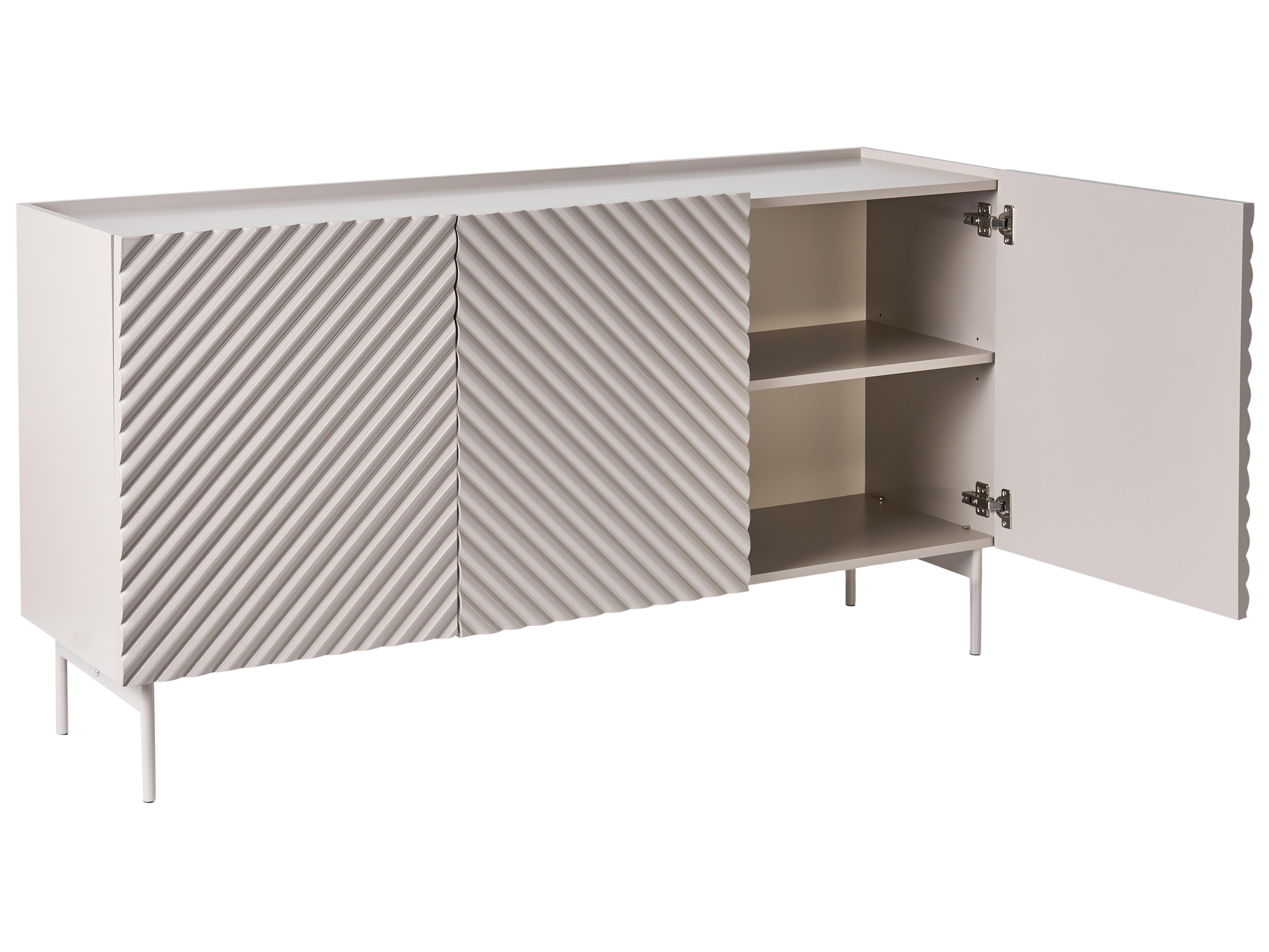 Dressoir met 3 deuren YARAKA Lichtbeige
