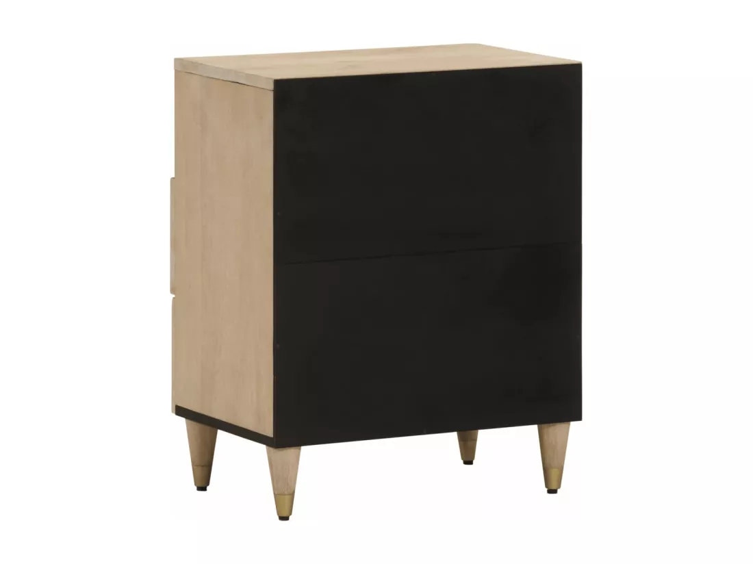Table de chevet 50x33x60 cm bois de manguier massif