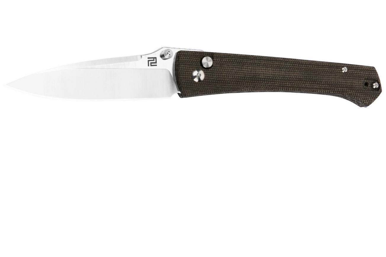 Artisan Cutlery Andromeda 1856P-ODG, Sand Polished S35VN, OD Green Micarta zakmes, Ray Laconico design