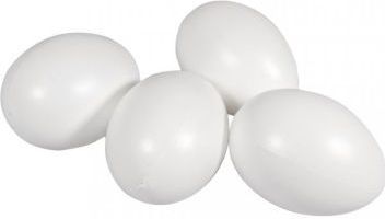 Rayher - 3904300 Plastic ei - wit - 10cm