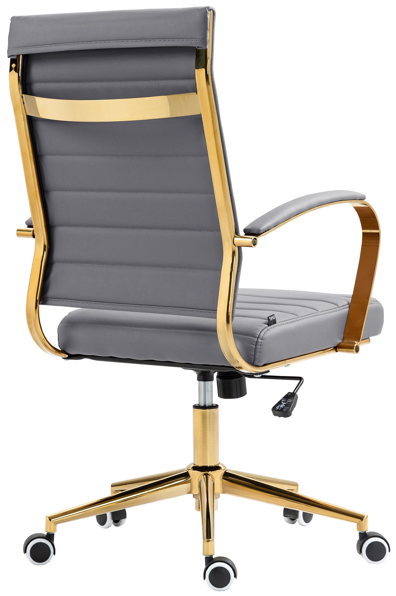 CLP Ergonomischer Bürostuhl Havanna Kunstleder I Höhenverstellbarer Schreibtischstuhl Mit Metall-Gestell In Gold-Optik I 360 Grad Drehbar