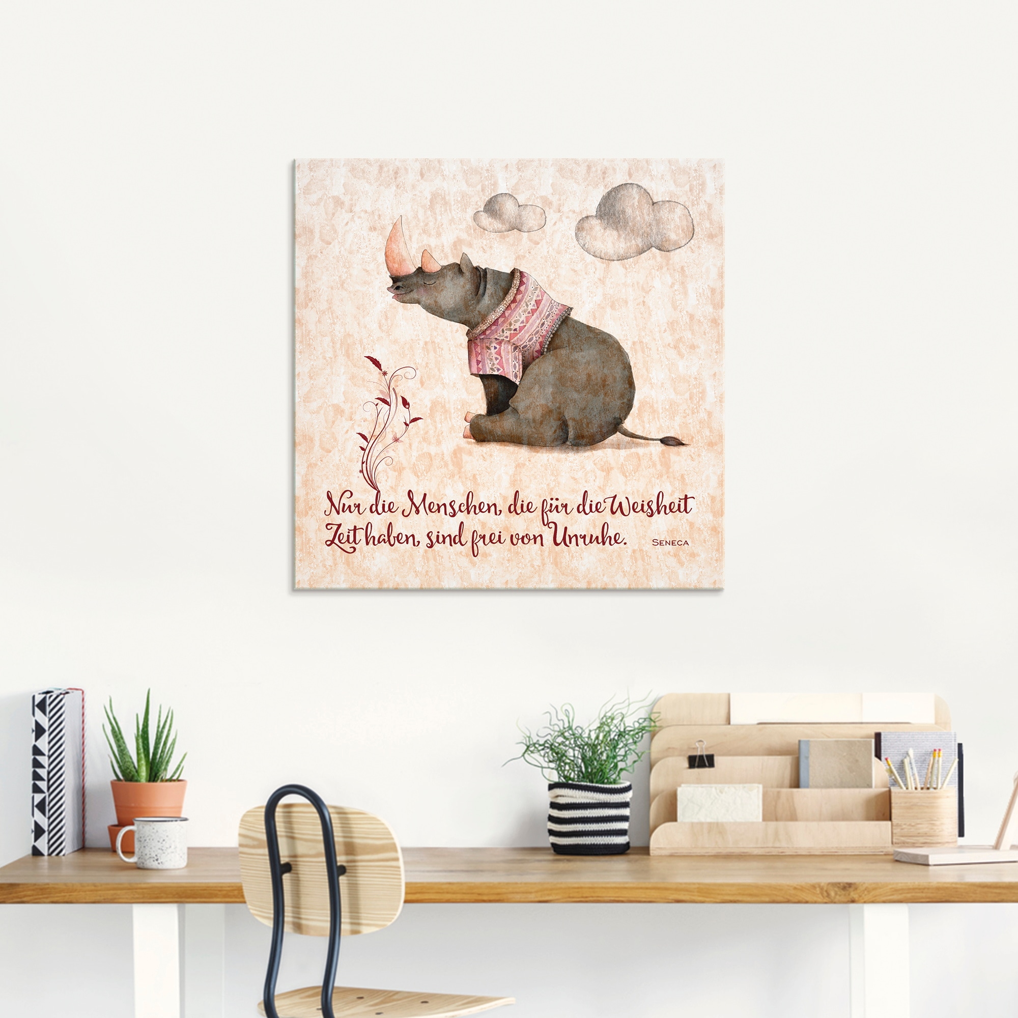 Artland Glasbild »Lebensweisheit Zeit« Tiere 1 Stk. tlg. in verschiedenen Grössen