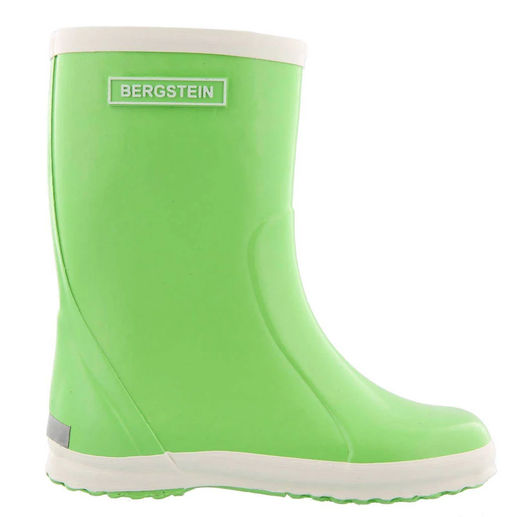 Bergstein regenlaarzen Limegroen/wit