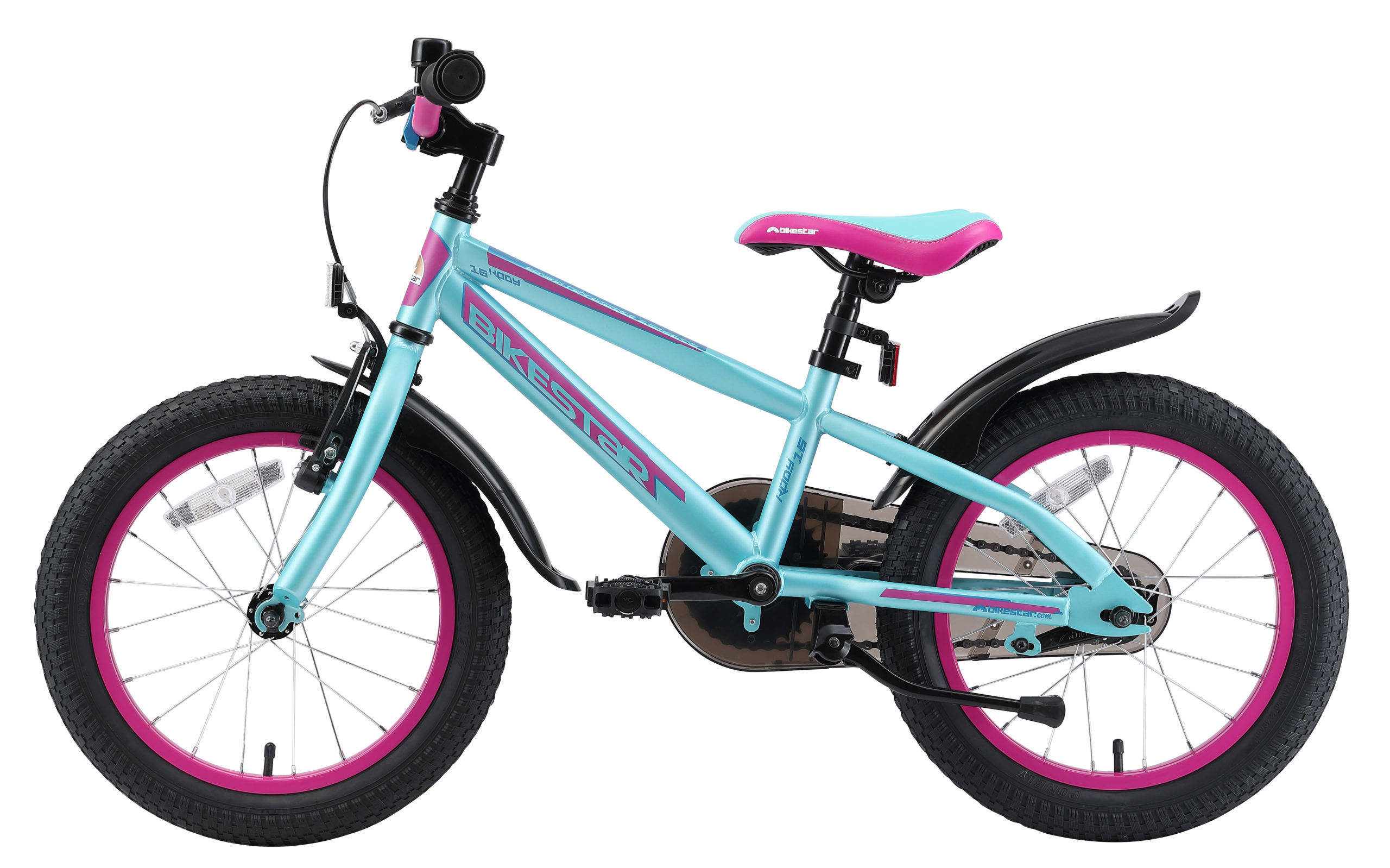 BikeStar Urban Jungle kinderfiets 16 inch paars /turquoise
