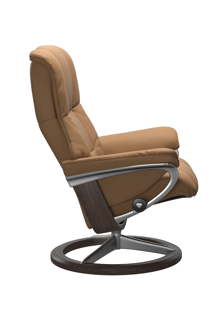 Mayfair (M) Signature lenestol Hud Paloma Spesial Taupe og Signature understell wengebeiset.