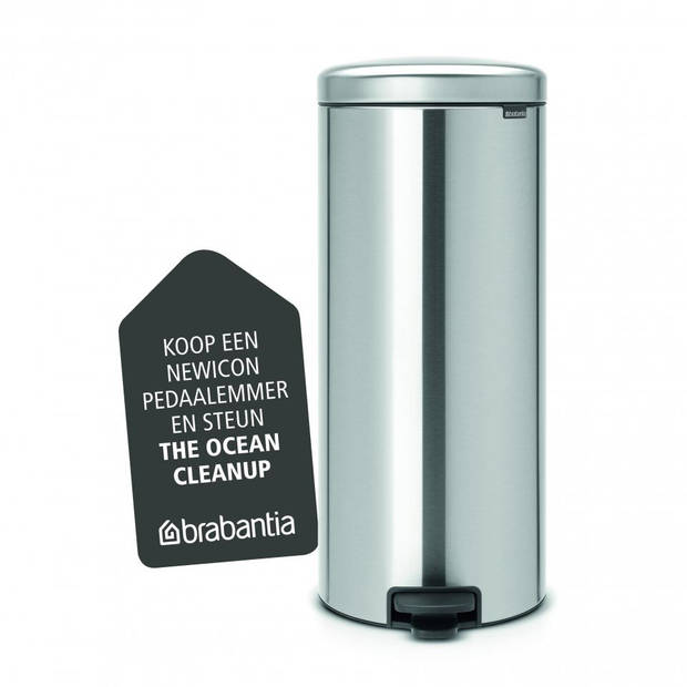 Brabantia newIcon prullenbak - 30 liter - mat RVS