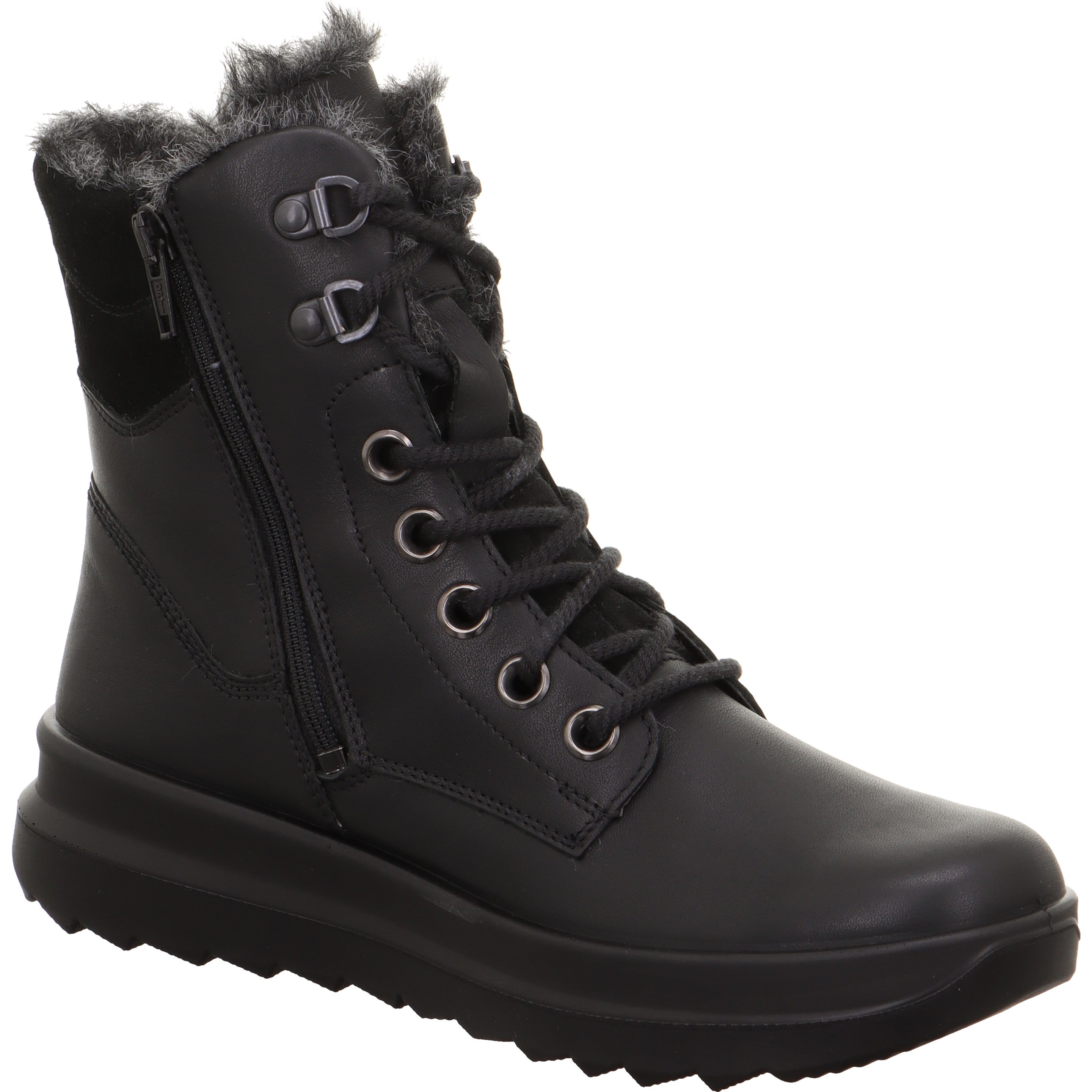 legero DREAMER Damen  Schnürboots mit Reißverschluss - Farbe: Schwarz - Größe: 4