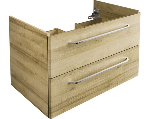 Wastafelmeubel FACKELMANN Milano BxHxD 80 x 49,2 cm x 47,5 cm Frontkleur eikenhouten decor 84202