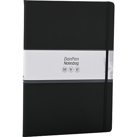 Danpen notesbog PU A4 - sort