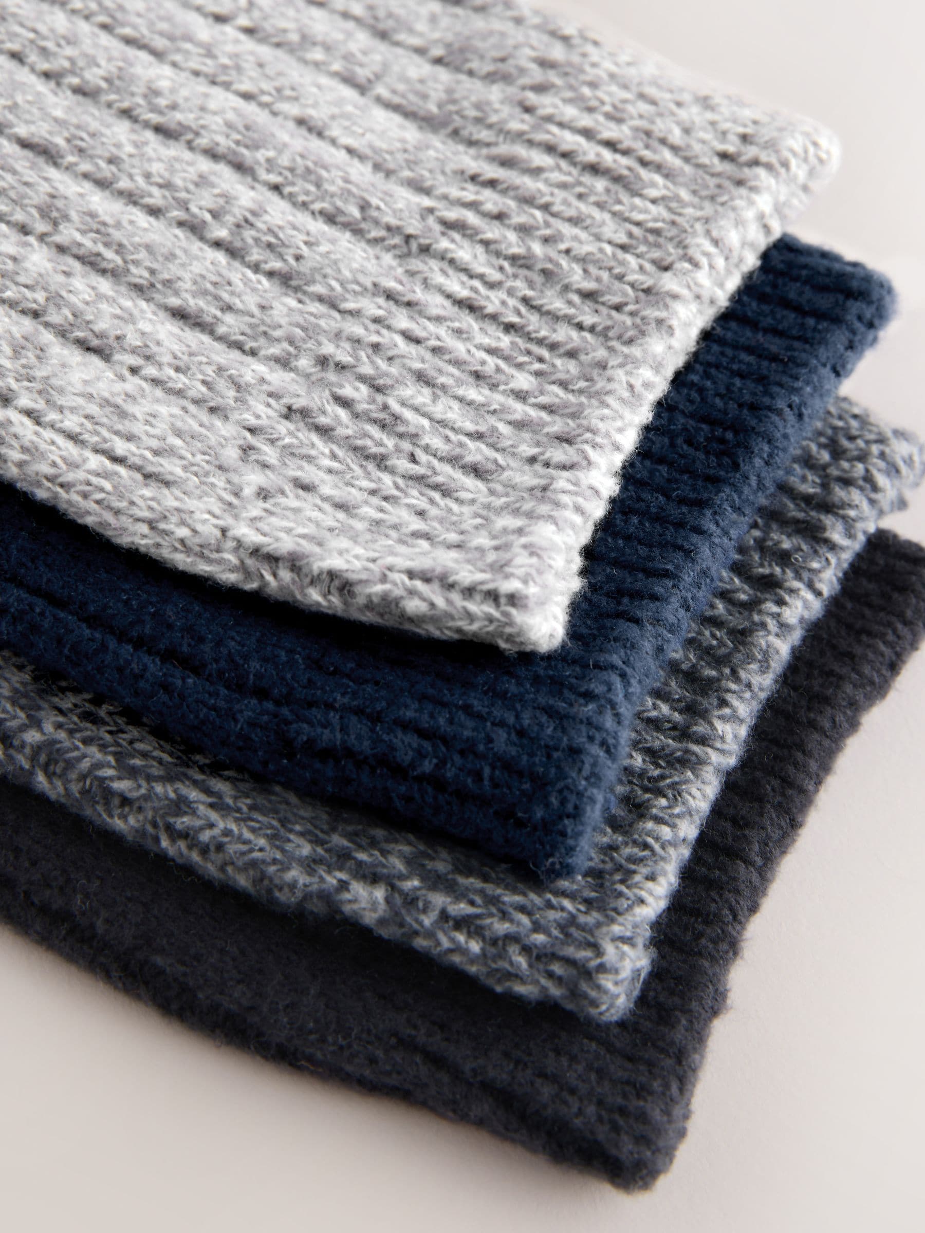 Blauw/grijs/zwart - Supersoft Cosy Socks 4 Pack