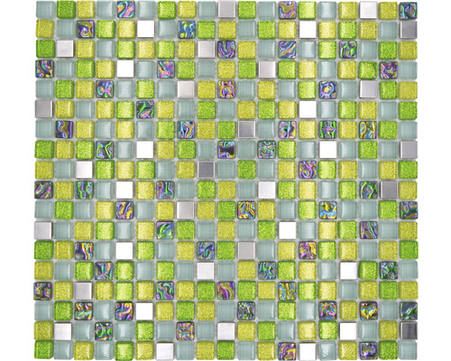 Glasmozaïek XCE 99 mix groen 30,5x32,2 cm