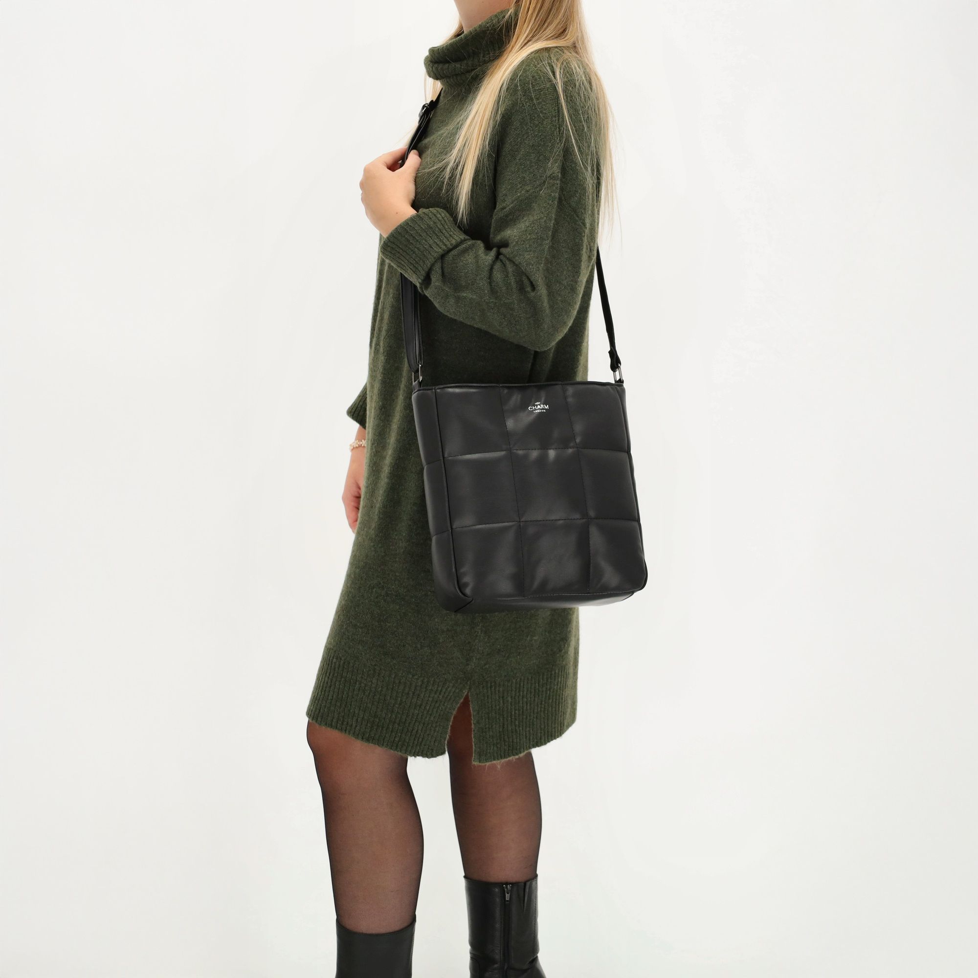 Charm London Manchester Schoudertas Zwart