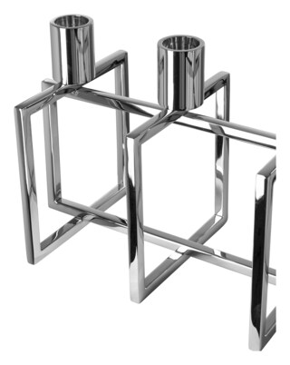 Fink Stabkerzenleuchter 4-flammig ELIOT 20,5 cm silberfarbig/vernickelt