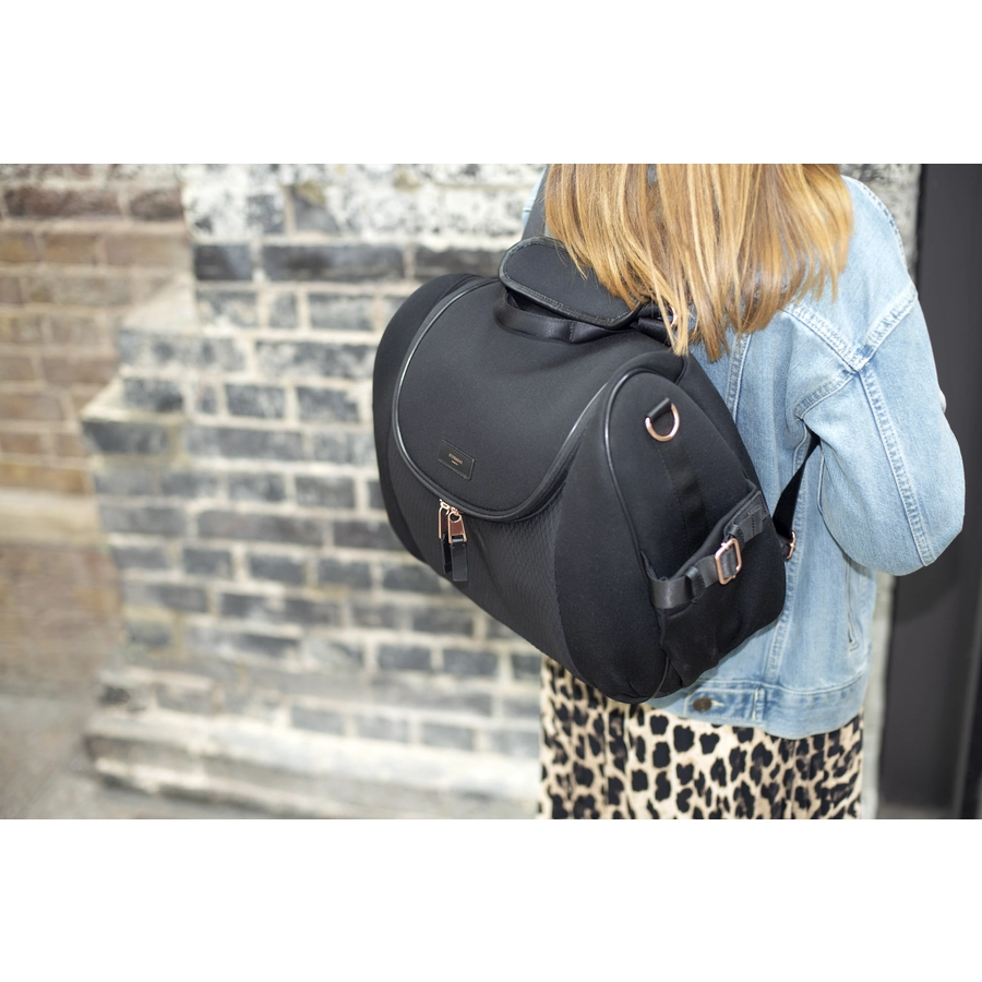 storksak Wickelrucksack Poppy Luxe Black Scuba