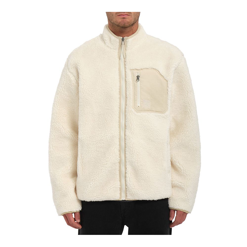Volcom MUZZER FUZZAR - Polaire Homme dirty white
