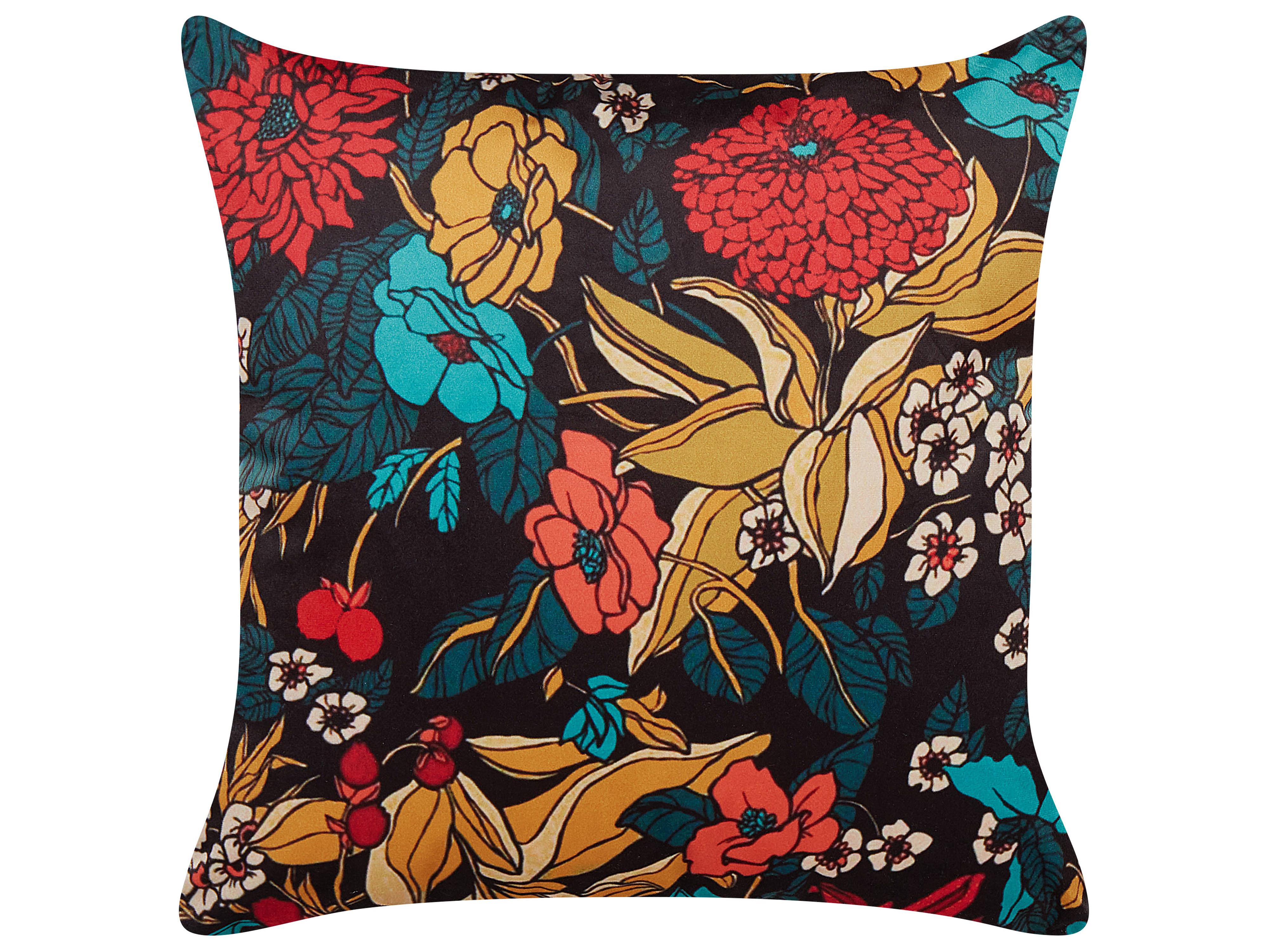 Set van 2 sierkussens PROTEA Fluweel 45 x 45 cm Meerkleurig bloempatroon