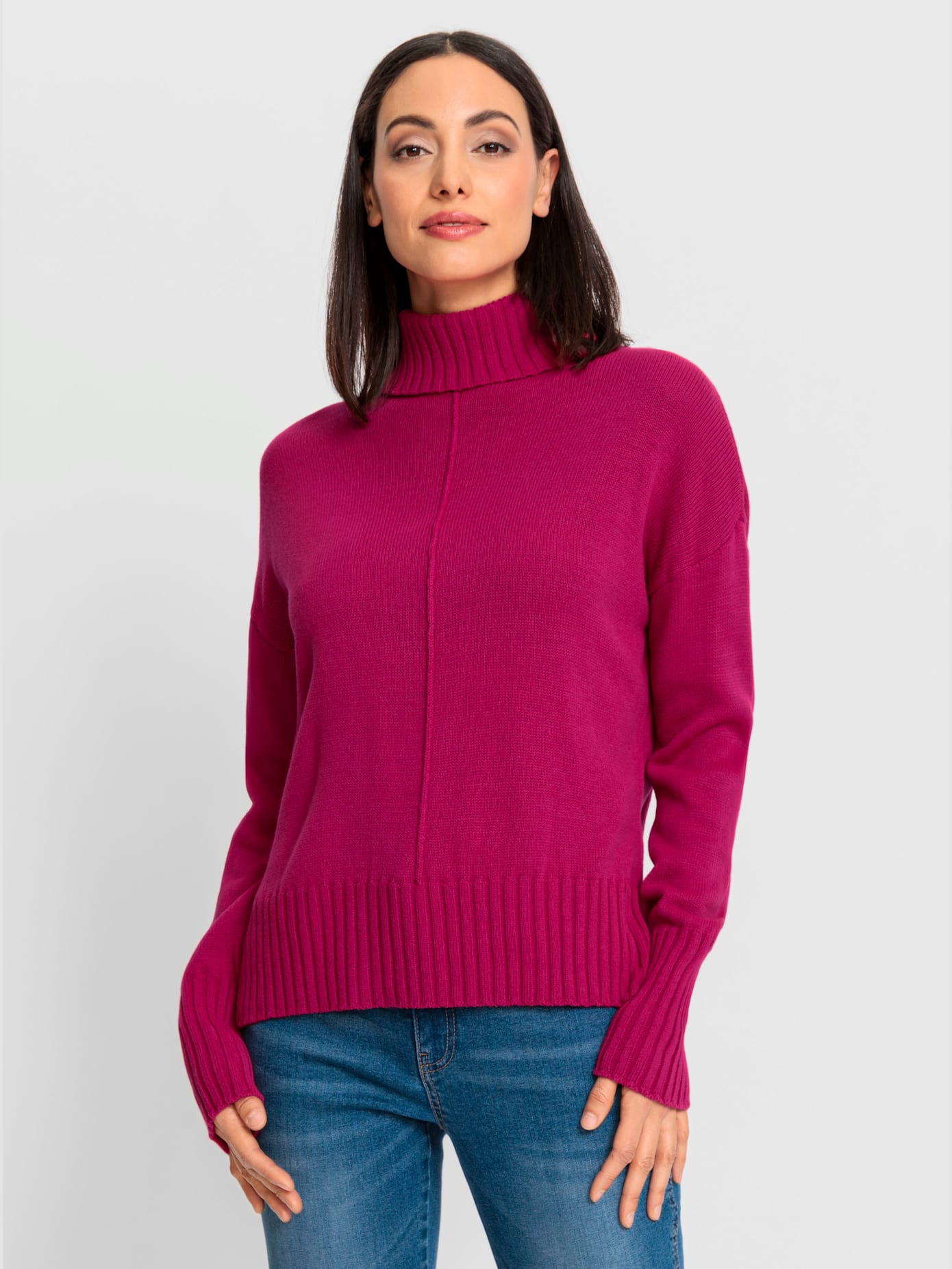 Pull col roulé flatteur