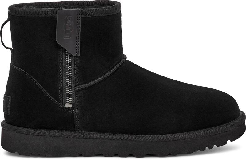 UGG  W Classic Mini bamsestøvler m. lynlås - sort