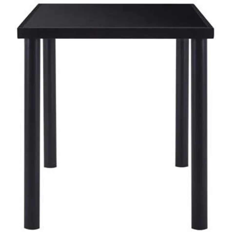 vidaXL - Eettafel - Zwart - Glas - 140 x 70 x 75 cm