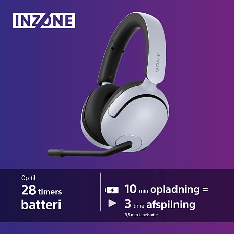 Sony InZone H5 gaming headset - hvid