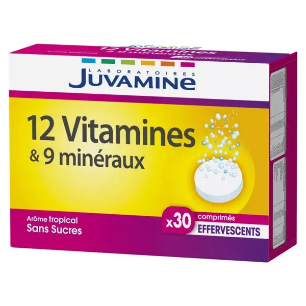 Juvamine 12 Vitaminas e 9 Minerais 30 comprimidos efervescentes