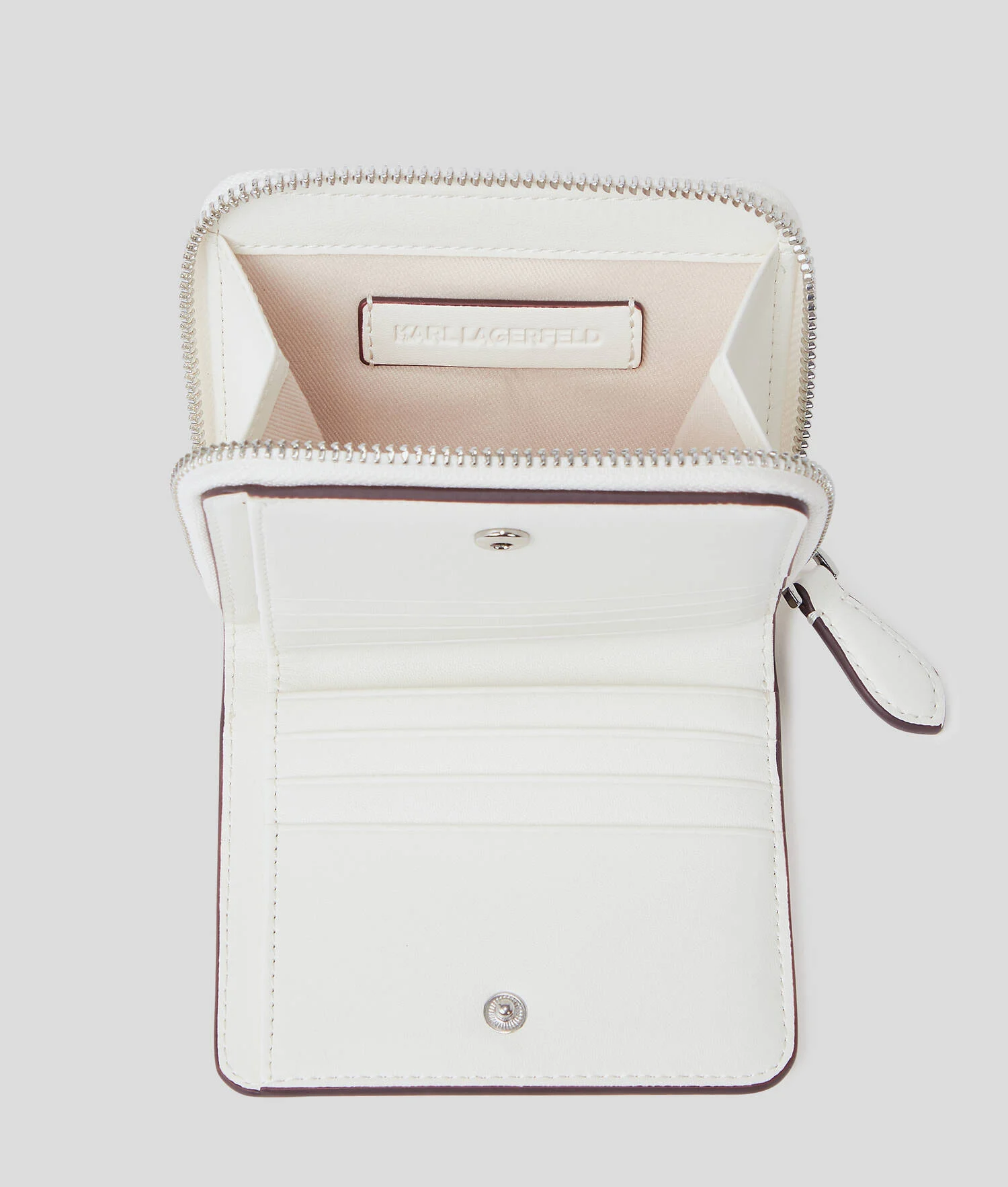 PORTEFEUILLE IKON MONOGRAM MOYEN - Blanc cassé NFT imprimé sur toute la surface