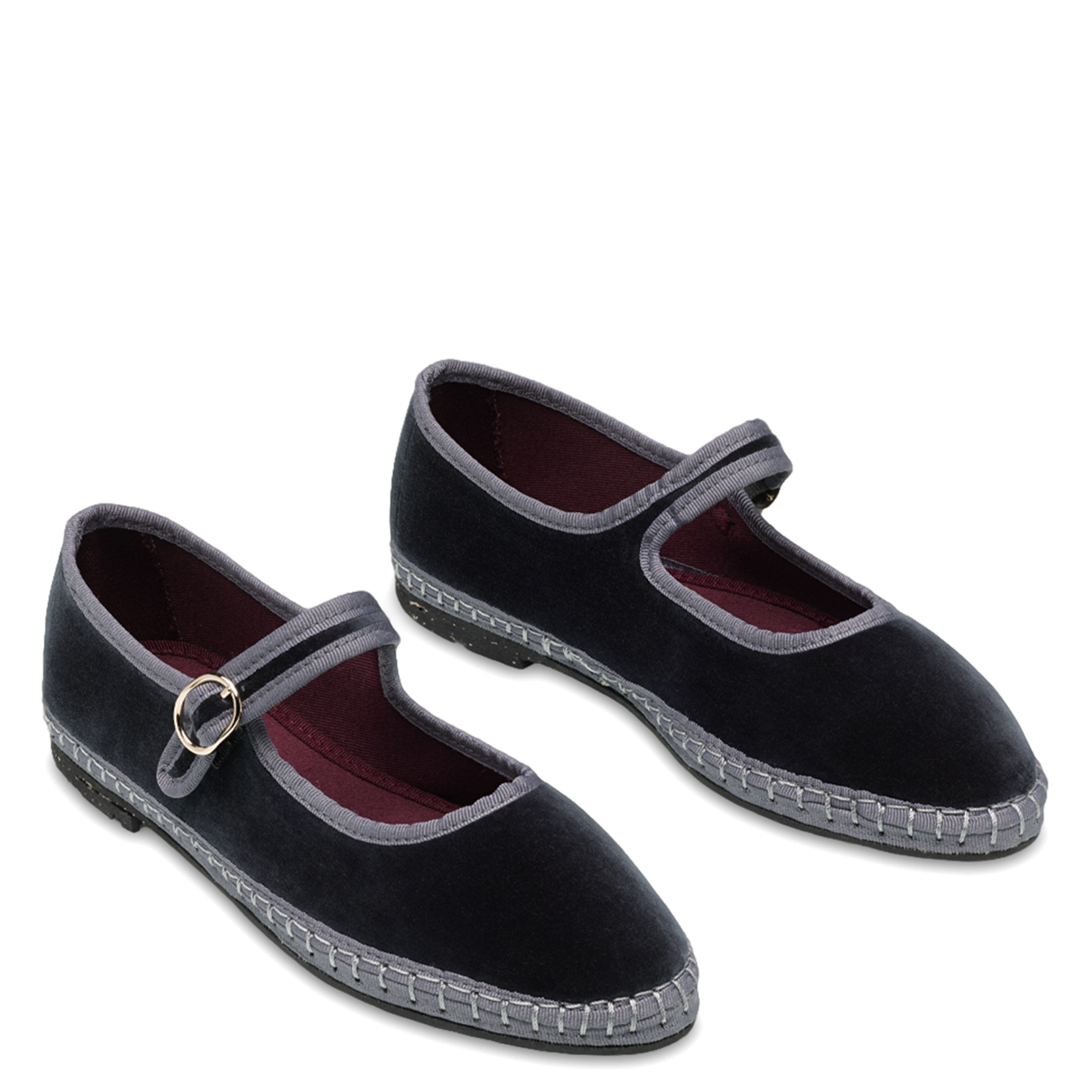 BLANCA - Ballerines en coton | Gris