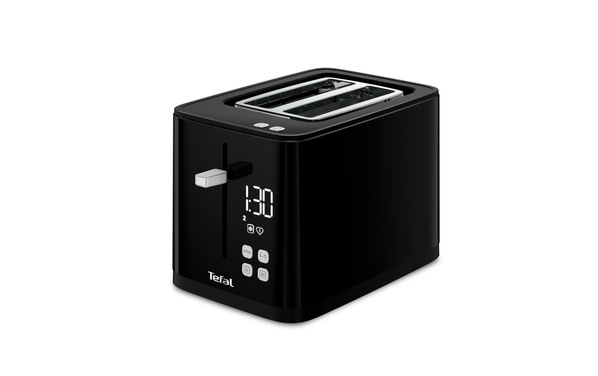 Toaster Smart'n Light SchwarzModerner 2-Scheiben-Toaster mit Digitaldisplay