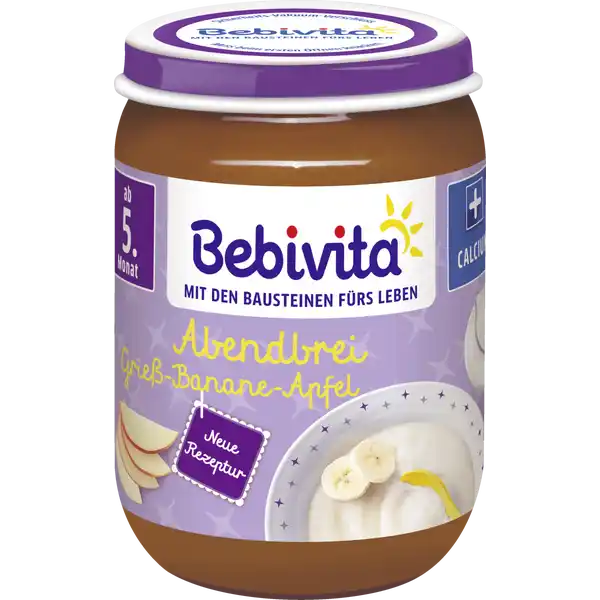 Bio Abendrei Grieß-Banane-Apfel