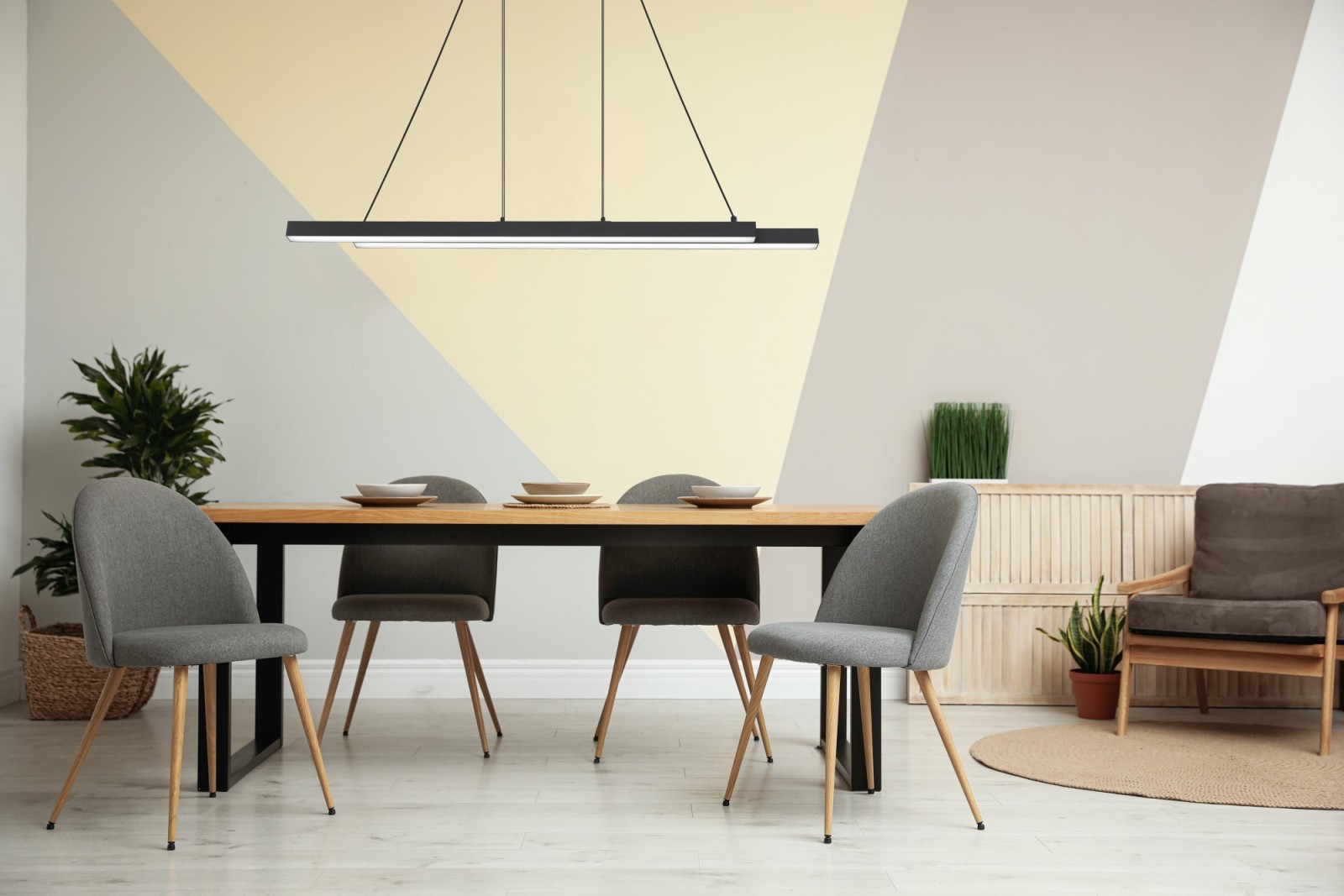 LED-Hängeleuchte - schwarz - 171 cm