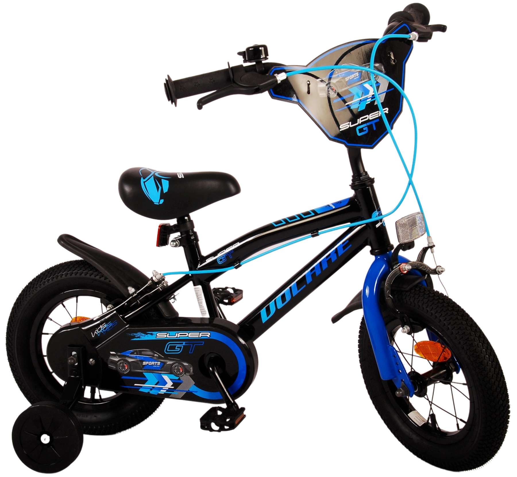 TPFSports Super GT Kinderfahrrad - Jungen - 12 Zoll - Rücktritt + Handbremse - Blau