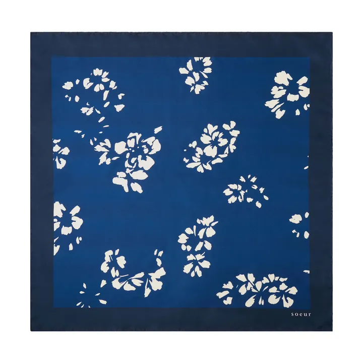 Soeur Foulard Capucine Soie | Bleu marine