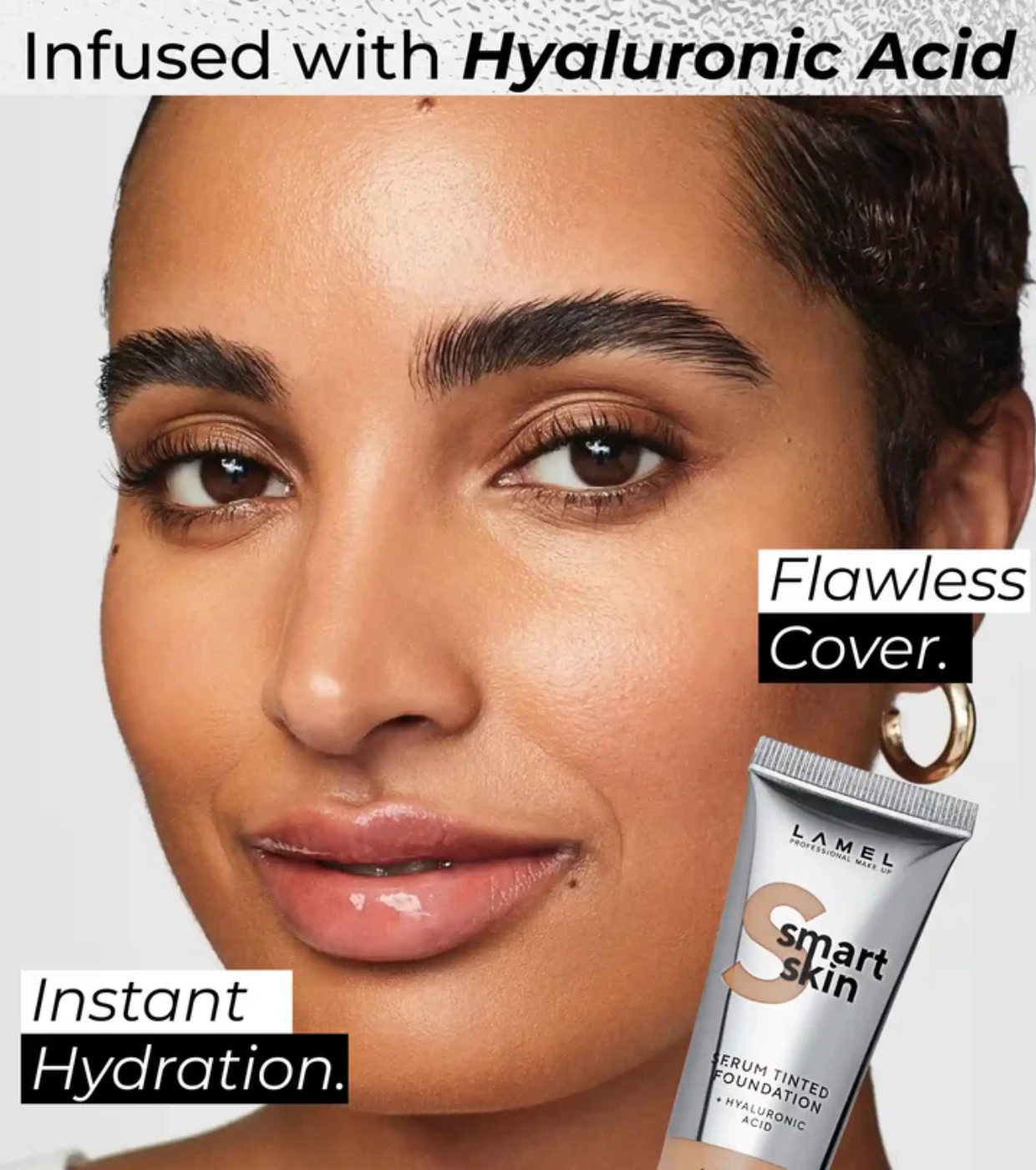 Lamel - Base de maquiagem Smart Skin Serum Tinted Foundation - 404: Latte