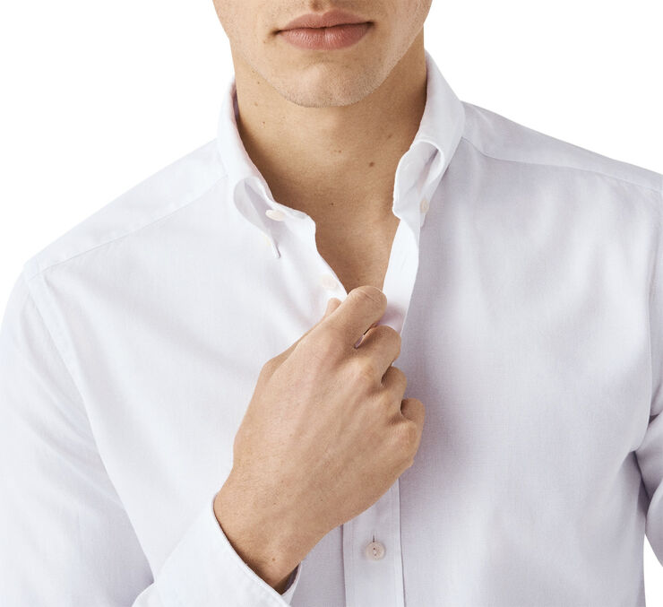 ETON White Royal Oxford Shirt - Slim Fit Hvid