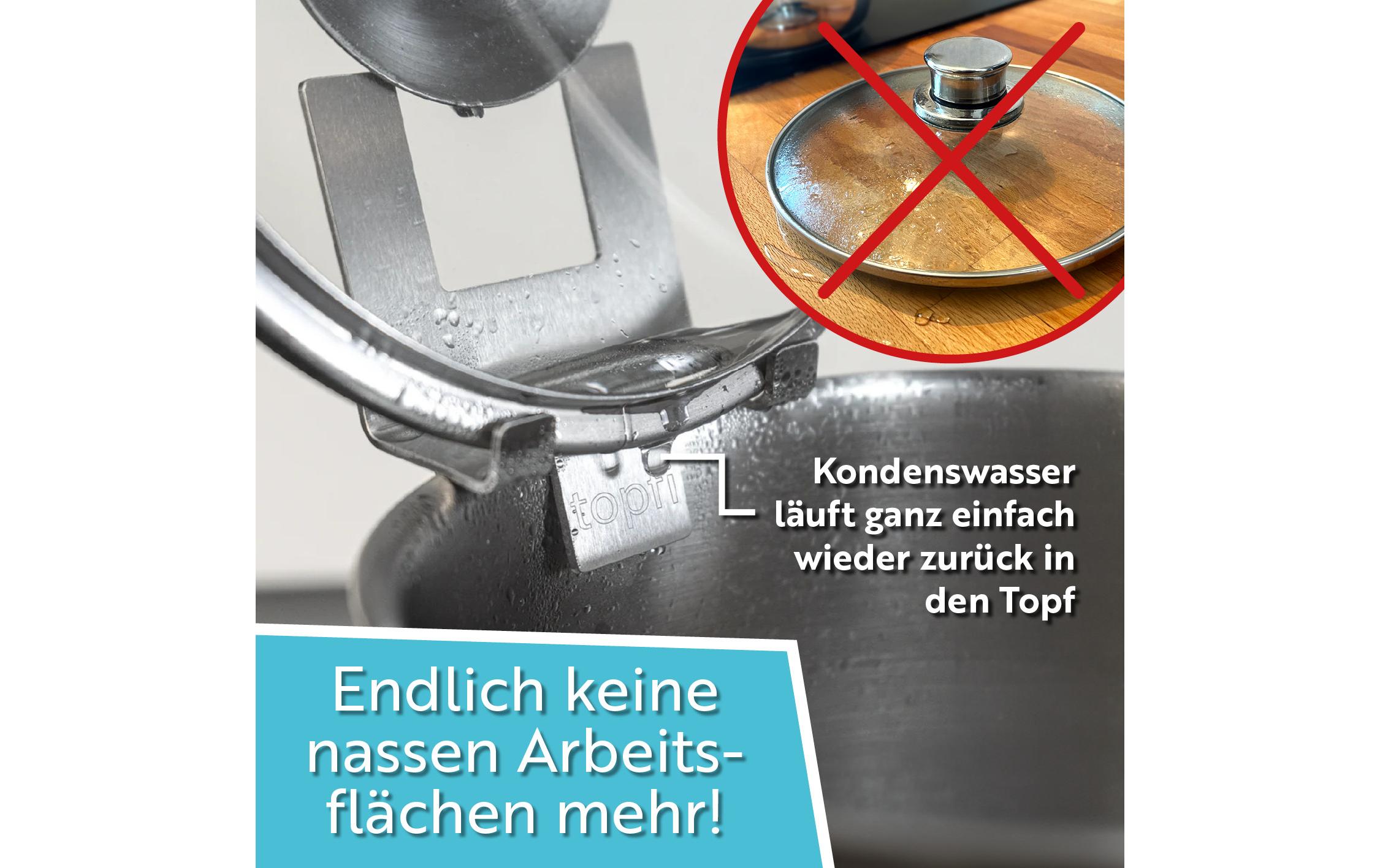 Topfdeckelhalter SilberLanglebiger und stabiler Deckelhalter