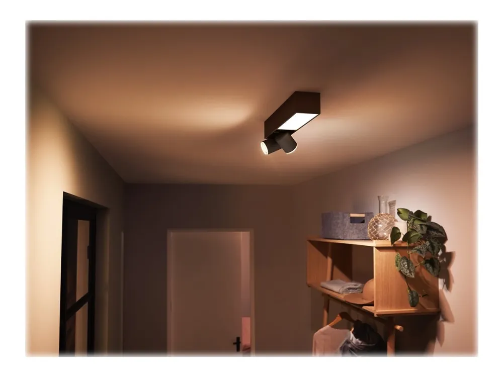 Philips Hue White and Color Ambiance Centris - Loftsspotlys - LED-lyspære/LED x 3 - 16 millioner farver - 2000-6500 K - sort