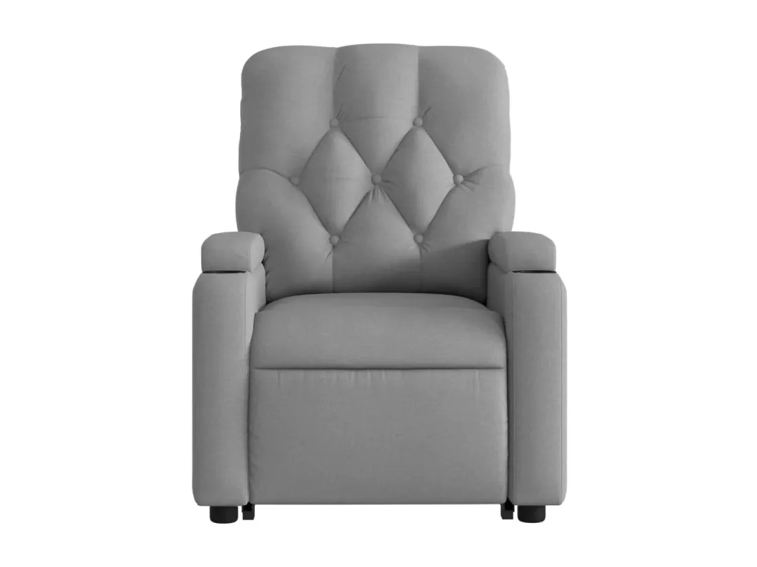 Fauteuil massant inclinable Gris clair Tissu