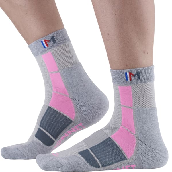 Chaussette randonnée MONNET MID AIR GRIS ROSE